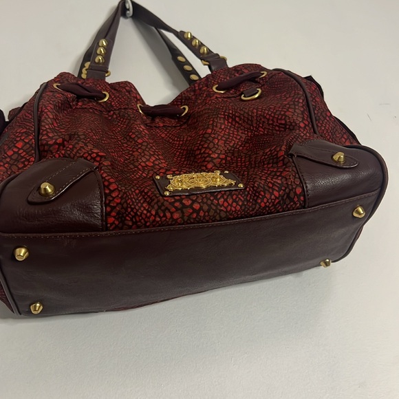 JUICY COUTURE Y2K BROWN BURGUNDY MALIBU DAYDREAMER BAG - Picture 4 of 16
